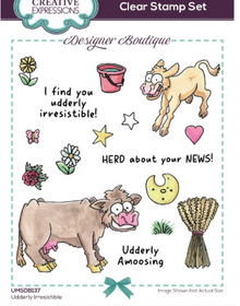 Creative Expressions- Designer Boutique A6 Clear Stamp Set- Udderly IrresistIble