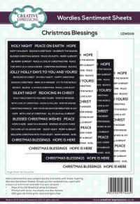 Creative Expressions- A5 Wordies Sentiment Sheets- Christmas Blessings