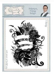 Creative Expressions- Sentimentally Yours A6 Rubber Stamp- Bohemian Vintage Banner
