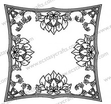 Creative Expressions- Sue Wilson Rubber Stamps - Lotus Flower Inner Frame