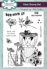 Creative Expressions- Sam Poole A6 Clear Stamp Set- Bee Keeper