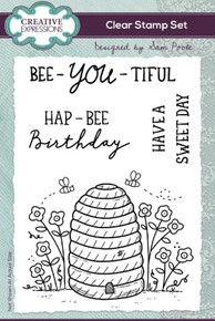 Creative Expressions- Sam Poole A6 Clear Stamp Set- Bee-you-tiful Beehive
