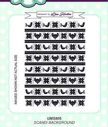 Creative Expressions- Lisa Horton- A6 Rubber Background Stamp- Scandi