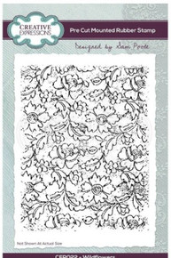 Creative Expressions- Sam Poole A6 Pre-Cut Rubber Stamp- Wildflowers