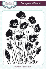 Creative Expressions- Rubber Stamp- Poppy Patch 4in x 6in