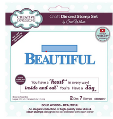 Creative Expressions- Sue Wilson- Bold Words- Beautiful Die & Stamp Set