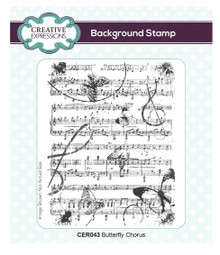 Creative Expressions- Rubber Stamp- Butterfly Chorus 5 3/4 in x 4 I/2 in