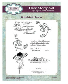 Creative Expressions- Taylor Made Journals A5 Clear Stamp Set- Hotel de la Poste