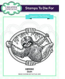 Creative Expressions- Sue Wilson Pre Cut Rubber Stamp- Sloth