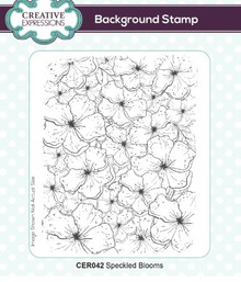 Creative Expressions- Rubber Stamp- Speckled Blooms 5 3/4 in x 4 I/2 in