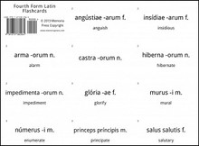 Fourth Form Latin Flashcards