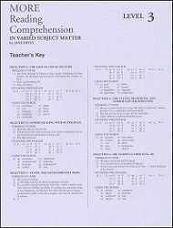 More Reading Comprehension 3 Key - Lifelong Learning Resources and ...