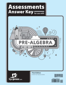 Pre-Algebra Assessments Answer Key (3rd ed.)