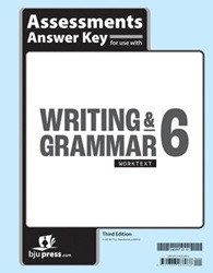 Writing & Grammar 6 Assessments Answer Key (3rd edition)
