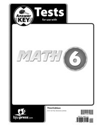 Math 6 Test Answer Key (3rd Ed.)