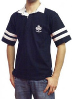Short-Sleeved Two Striped Scotland Rugby Polo