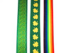 Our gold shamrock, celtic, and rainbow designs.