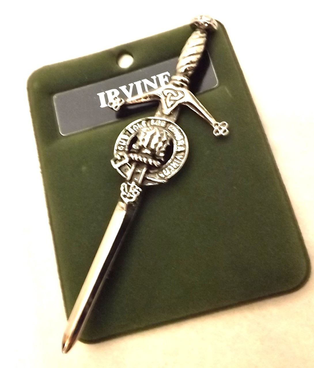 art pewter kilt pin