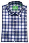 Forsyth of Canada Tailored Fit Non-Iron Long Sleeve Grid Check Sport Shirt 9008-BAY