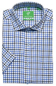 Forsyth of Canada Tailored Fit Non-Iron Short Sleeve Grid Check Sport Shirt 9006S-COB