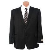Petrocelli by Eisenberg Wool Blend Solid Black Suit Coat