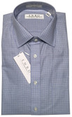 Enro Non-Iron Spread Collar Blue Check Dress Shirt