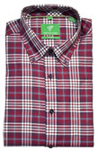 Forsyth of Canada Tailored Fit Non-Iron Long Sleeve Plaid Check Sport Shirt 8977-BOR