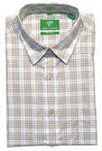 Forsyth of Canada Tailored Fit Non-Iron Long Sleeve Grid Check Sport Shirt 8932-YAL