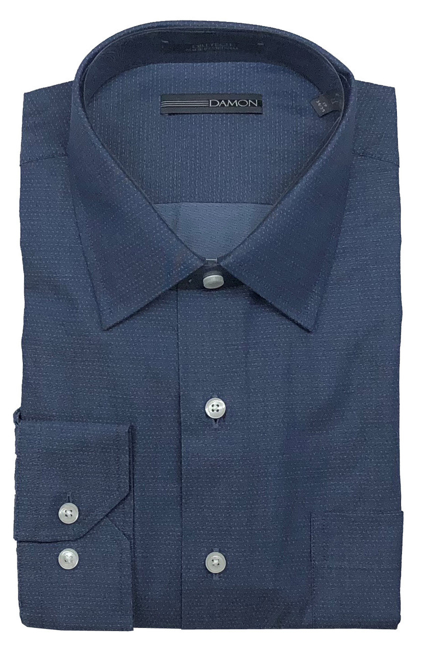 Enro/Damon Sateen Spread Collar Pindot Dress Shirt - 178509 - Dick ...
