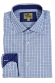 Trend by Fusion Blue Textured Check Sportshirt