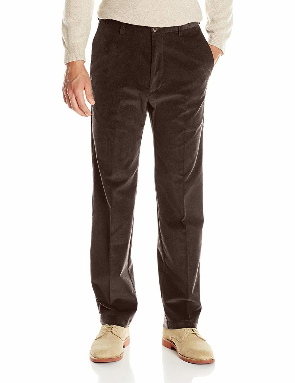 Haggar Stretch Corduroy Flat Front Men's Pants - Dick Anthony Ltd.