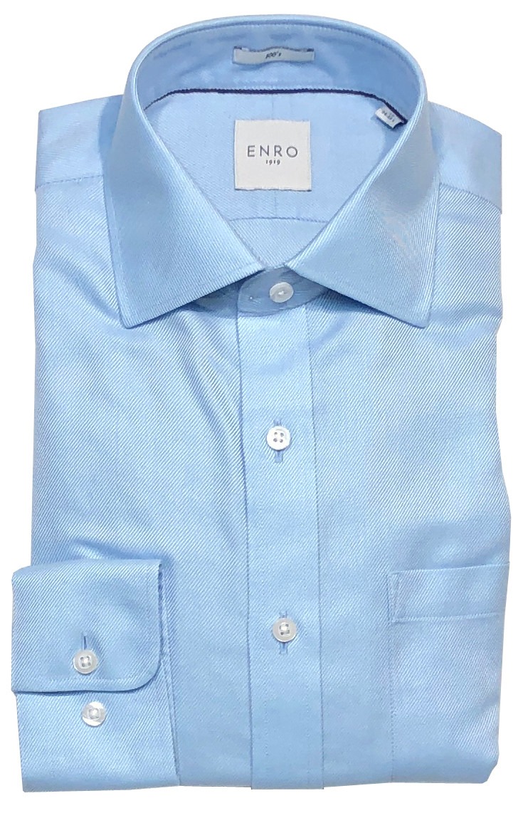 Enro Men's Solid Color Spread Collar Slim Fit Twill Dress Shirt - 186863 -  Dick Anthony Ltd.