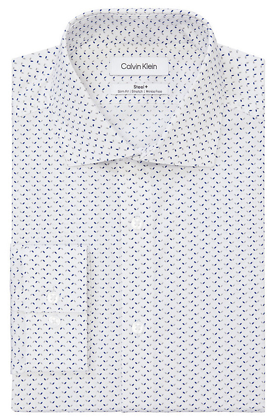 Calvin Klein Steel Slim Fit Non Iron Stretch Print Big & Tall Size Dress  Shirt - Dick Anthony Ltd.