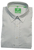 Forsyth of Canada Tailored Fit Non-Iron Long Sleeve Mini Check Sport Shirt 8920-SAG