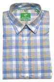 Forsyth of Canada Tailored Fit Non-Iron Long Sleeve Multi Check Sport Shirt 8933-SKY