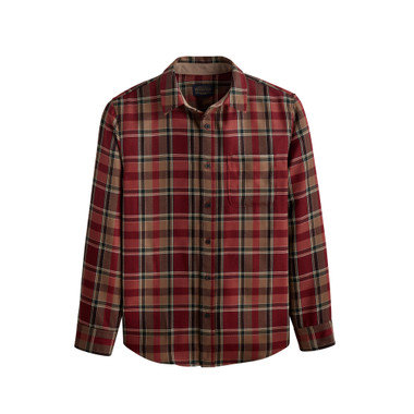 Maroon/Tan Plaid