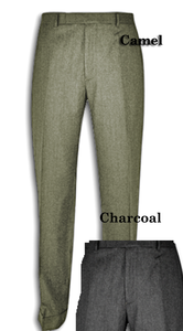Austin Reed 100% Wool Flannel Flat Front Dress Pants - Dick Anthony Ltd.