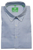 Forsyth of Canada Tailored Fit Non-Iron Long Sleeve Mini Check Sport Shirt 8816-BLU