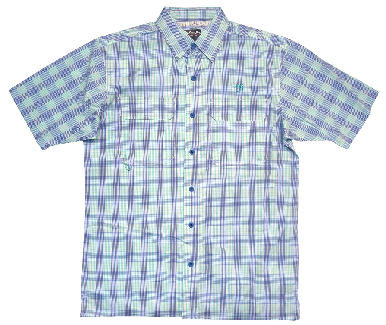 Bimini Bay Outfitters Pine Island Plaid Short Sleeve Shirt