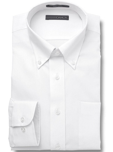 Enro/Damon Pinpoint Oxford Button Down Collar Solid Color Dress Shirt ...