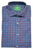 Forsyth of Canada Tailored Fit Non-Iron Long Sleeve Grid Check Sport Shirt 8887-CRN