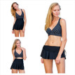 Two piece swimsuit.

Adjustable Bottom for a perfect fit. 

Perfect for women who prefer more coverage.

Can be worn as a One Piece, High-Waist, Bikini, or anywhere in between.  

Easily changes in seconds by simply folding the bottom piece either up or down. 

Gives women a multitude of options on how to style their swimsuits.
