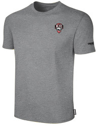 EAST COAST FC SMALL CREST LOGO BASICS SHORT SLEEVE COTTON T-SHIRT LIGHT HEATHER GREY BLACK