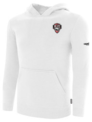 EAST COAST FC SMALL CREST LOGO BASICS FLEECE HOODIE WHITE BLACK