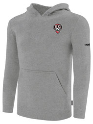 EAST COAST FC SMALL CREST LOGO BASICS FLEECE HOODIE LIGHT HEATHER GREY BLACK
