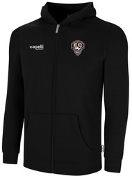 EAST COAST FC BASICS FLEECE FULL ZIP HOODIE BLACK WHITE