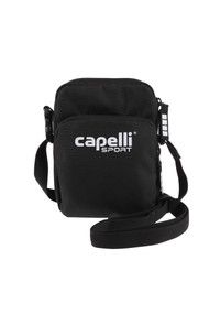 CHAERGERS SC - CLEAR WATER SMALL CROSSBODY WITH LOGO, ZIPPER POCKETS, AND ADJUSTABLE STRAP BLACK