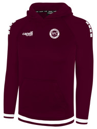CDA SLAMMERS UPTOWN WARM HOODED TOP MAROON WHITE