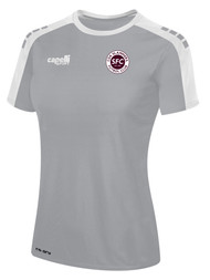 CDA SLAMMERS SOHO I SHORT SLEEVE TRAINING JERSEY   LIGHT GREY WHITE