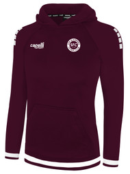 CDA SLAMMERS UPTOWN WARM HOODED  TOP MAROON WHITE